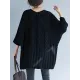 Vintage Loose Solid Color Round-Neck Batwing Half Sleeves Knitting Sweater Vintage Loose Solid Color Round-Neck Batwing Half Sleeves Knitting Sweater