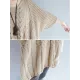 Vintage Loose Solid Color Round-Neck Batwing Half Sleeves Knitting Sweater Vintage Loose Solid Color Round-Neck Batwing Half Sleeves Knitting Sweater