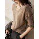 Urban Solid Color V-Neck Knitting Pullover Urban Solid Color V-Neck Knitting Pullover