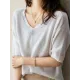 Urban Solid Color V-Neck Knitting Pullover Urban Solid Color V-Neck Knitting Pullover