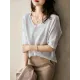 Urban Solid Color V-Neck Knitting Pullover Urban Solid Color V-Neck Knitting Pullover