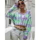 Vintage Loose Buttoned Contrast Color Cardigan Top Vintage Loose Buttoned Contrast Color Cardigan Top