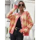 Vintage Loose Buttoned Contrast Color Cardigan Top Vintage Loose Buttoned Contrast Color Cardigan Top