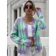 Vintage Loose Buttoned Contrast Color Cardigan Top Vintage Loose Buttoned Contrast Color Cardigan Top