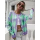 Vintage Loose Buttoned Contrast Color Cardigan Top Vintage Loose Buttoned Contrast Color Cardigan Top