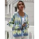 Vintage Loose Buttoned Contrast Color Cardigan Top Vintage Loose Buttoned Contrast Color Cardigan Top