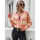 Vintage Loose Buttoned Contrast Color Cardigan Top Vintage Loose Buttoned Contrast Color Cardigan Top