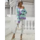 Vintage Loose Buttoned Contrast Color Cardigan Top Vintage Loose Buttoned Contrast Color Cardigan Top