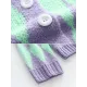 Vintage Loose Buttoned Contrast Color Cardigan Top Vintage Loose Buttoned Contrast Color Cardigan Top