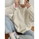Original Casual Loose Round-Neck Long Sleeves Sweater Tops Original Casual Loose Round-Neck Long Sleeves Sweater Tops