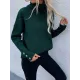 Casual Loose Solid Color High-Neck Long Sleeves Knitwear Casual Loose Solid Color High-Neck Long Sleeves Knitwear