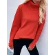 Casual Loose Solid Color High-Neck Long Sleeves Knitwear Casual Loose Solid Color High-Neck Long Sleeves Knitwear