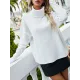 Casual Loose Solid Color High-Neck Long Sleeves Knitwear Casual Loose Solid Color High-Neck Long Sleeves Knitwear