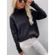 Casual Loose Solid Color High-Neck Long Sleeves Knitwear Casual Loose Solid Color High-Neck Long Sleeves Knitwear