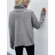 Casual Loose Solid Color High-Neck Long Sleeves Knitwear Casual Loose Solid Color High-Neck Long Sleeves Knitwear