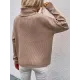 Casual Loose Solid Color High-Neck Long Sleeves Knitwear Casual Loose Solid Color High-Neck Long Sleeves Knitwear