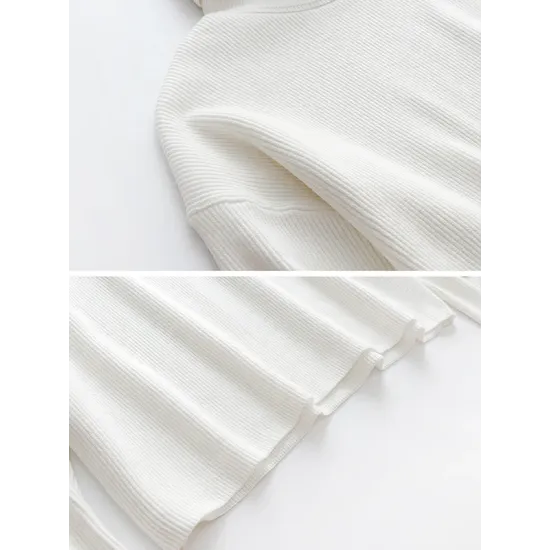 Casual Loose Solid Color High-Neck Long Sleeves Knitwear Casual Loose Solid Color High-Neck Long Sleeves Knitwear