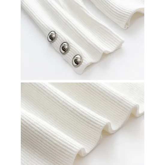 Casual Loose Solid Color High-Neck Long Sleeves Knitwear Casual Loose Solid Color High-Neck Long Sleeves Knitwear