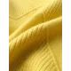 Casual Loose Solid Color Striped High-Neck Long Sleeves Sweater Tops Casual Loose Solid Color Striped High-Neck Long Sleeves Sweater Tops