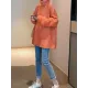 Original Loose Contrast Color High-Neck Long Sleeves Sweater Tops Original Loose Contrast Color High-Neck Long Sleeves Sweater Tops