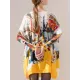 Original Loose Cartoon Printed Round-Neck Long Sleeves Sweater Dress Original Loose Cartoon Printed Round-Neck Long Sleeves Sweater Dress