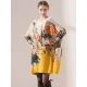 Original Loose Cartoon Printed Round-Neck Long Sleeves Sweater Dress Original Loose Cartoon Printed Round-Neck Long Sleeves Sweater Dress