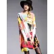Vintage Wool Blend Contrast Color Printed Sweater Vintage Wool Blend Contrast Color Printed Sweater