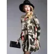 Urban Loose One-Shoulder Printed Split-Joint Sweater Urban Loose One-Shoulder Printed Split-Joint Sweater