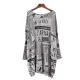 Vintage Loose One-Shoulder Newspaper Printed Split-Joint Sweater Vintage Loose One-Shoulder Newspaper Printed Split-Joint Sweater