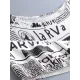 Vintage Loose One-Shoulder Newspaper Printed Split-Joint Sweater Vintage Loose One-Shoulder Newspaper Printed Split-Joint Sweater