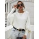 Casual Loose 6 Colors Off-The-Shoulder Long Sleeves Sweater Top Casual Loose 6 Colors Off-The-Shoulder Long Sleeves Sweater Top