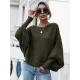 Casual Loose 6 Colors Off-The-Shoulder Long Sleeves Sweater Top Casual Loose 6 Colors Off-The-Shoulder Long Sleeves Sweater Top