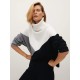 Original Loose Split-Joint Contrast Color High-Neck Long Sleeves Sweater Top Original Loose Split-Joint Contrast Color High-Neck Long Sleeves Sweater Top