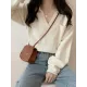 Casual Simple 6 Colors V-Neck Long Sleeves Sweater Top Casual Simple 6 Colors V-Neck Long Sleeves Sweater Top