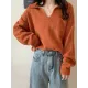Casual Simple 6 Colors V-Neck Long Sleeves Sweater Top Casual Simple 6 Colors V-Neck Long Sleeves Sweater Top