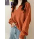 Casual Simple 6 Colors V-Neck Long Sleeves Sweater Top Casual Simple 6 Colors V-Neck Long Sleeves Sweater Top
