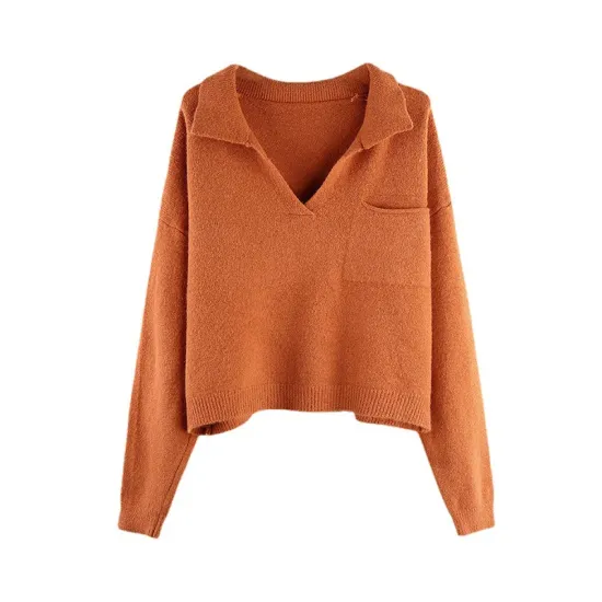 Casual Simple 6 Colors V-Neck Long Sleeves Sweater Top Casual Simple 6 Colors V-Neck Long Sleeves Sweater Top