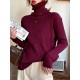 Casual Simple 6 Colors High-Neck Long Sleeves Sweater Top Casual Simple 6 Colors High-Neck Long Sleeves Sweater Top