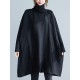 Casual Loose Solid Color Heaps Collar Long Sleeves Sweater Top Casual Loose Solid Color Heaps Collar Long Sleeves Sweater Top
