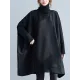 Casual Loose Solid Color Heaps Collar Long Sleeves Sweater Top Casual Loose Solid Color Heaps Collar Long Sleeves Sweater Top