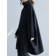 Casual Loose Solid Color Heaps Collar Long Sleeves Sweater Top Casual Loose Solid Color Heaps Collar Long Sleeves Sweater Top