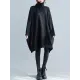 Casual Loose Solid Color Heaps Collar Long Sleeves Sweater Top Casual Loose Solid Color Heaps Collar Long Sleeves Sweater Top
