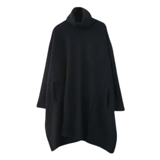 Casual Loose Solid Color Heaps Collar Long Sleeves Sweater Top Casual Loose Solid Color Heaps Collar Long Sleeves Sweater Top