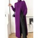 Original Loose Solid Color Split-Front Sweater Dress Original Loose Solid Color Split-Front Sweater Dress
