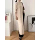 Original Loose Solid Color Split-Front Sweater Dress Original Loose Solid Color Split-Front Sweater Dress