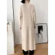 Original Loose Solid Color Split-Front Sweater Dress Original Loose Solid Color Split-Front Sweater Dress