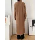 Original Loose Solid Color Split-Front Sweater Dress Original Loose Solid Color Split-Front Sweater Dress