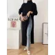 Original Loose Solid Color Split-Front Sweater Dress Original Loose Solid Color Split-Front Sweater Dress