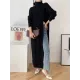 Original Loose Solid Color Split-Front Sweater Dress Original Loose Solid Color Split-Front Sweater Dress