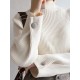 Simple Loose Solid Color High-Neck Sweater Simple Loose Solid Color High-Neck Sweater